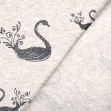 Mi & Joe Cotton Jersey Swan Glitter Beige melange