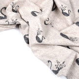 Mi & Joe Cotton Jersey Swan Glitter Beige melange