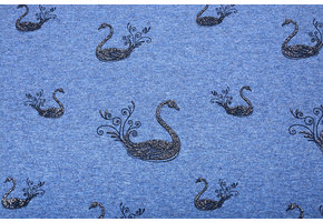 Mi & Joe Cotton Jersey Swan Glitter Dark jeans melange