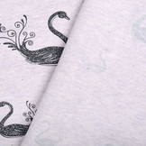 Mi & Joe Cotton Jersey Zwaan Glitter Lila Melange