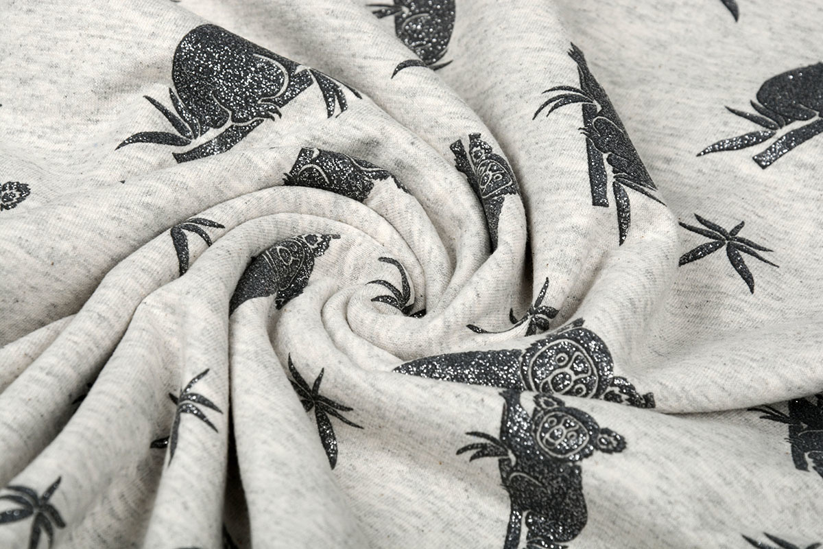 Mi & Joe Cotton Jersey Koala Glitter Creme Melange