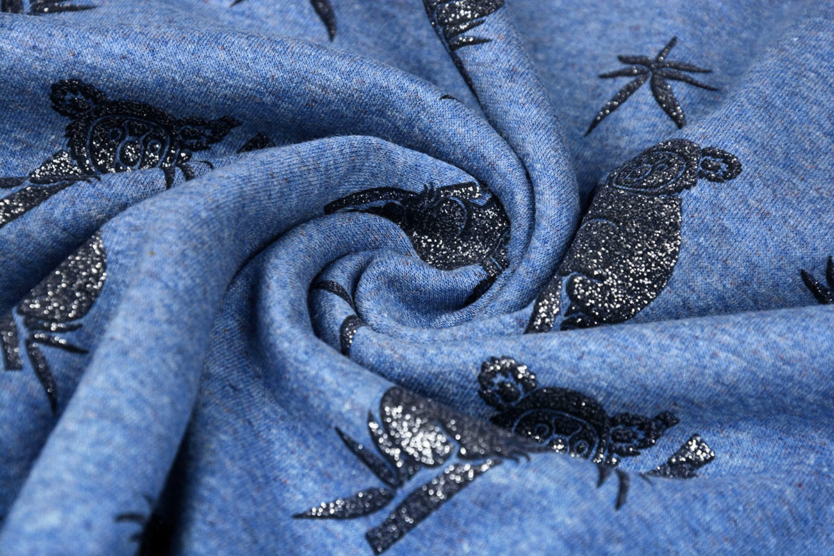 Mi & Joe Cotton Jersey Koala Glitter Dark jeans melange