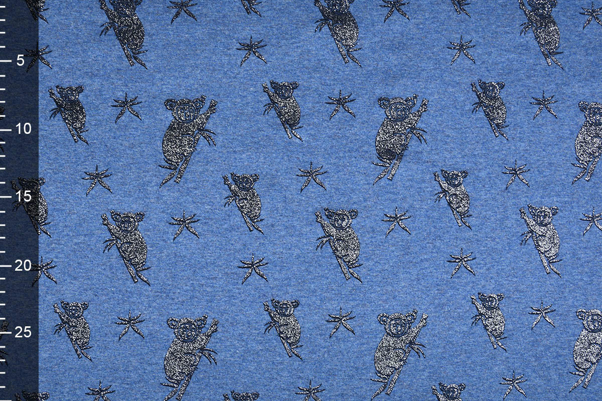 Mi & Joe Cotton Jersey Koala Glitter Dark jeans melange