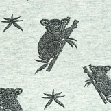 Mi & Joe Cotton Jersey Koala Glitter Oud Groen melange