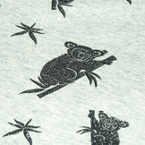 Mi & Joe Cotton Jersey Koala Glitter Oud Groen melange