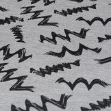 Mi & Joe French Terry Zig-Zag Grey Melange