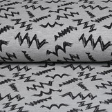 Mi & Joe French Terry Zig-Zag Grey Melange