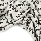 Mi & Joe French Terry Zick-Zack Creme Melange