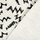 Mi & Joe French Terry Zig-Zag Creme Melange