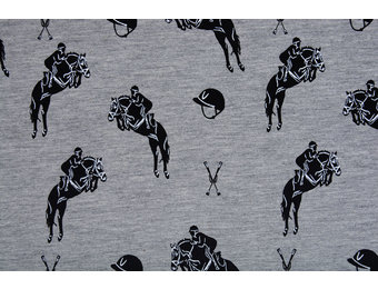 Mi & Joe French Terry Sprungpferd Grau Melange