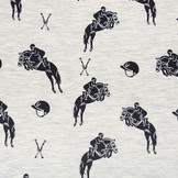 Mi & Joe French Terry Jumping Horse Creme Melange