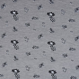 Mi & Joe French Terry Marienkäfer mit Blume Grau Melange