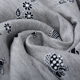 Mi & Joe French Terry Lady Bug with a flower Grey Melange