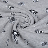 Mi & Joe French Terry Lady Bug with a flower Grey Melange