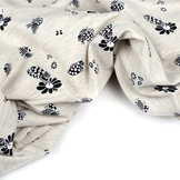 Mi & Joe French Terry Marienkäfer mit Blume Creme Melange