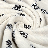 Mi & Joe French Terry Lieveheersbeestje met bloem Creme Melange