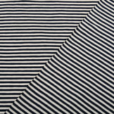 Cotton Jersey middel Streep Marine Creme