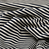Cotton Jersey middle Stripe Navy Creme