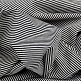 Cotton Jersey Klein Streep Marine Creme