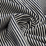 Cotton Jersey Small Stripe Navy Creme