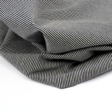 Cotton Jersey Small Stripe Navy Creme