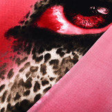 Paneel Lycra Crepe Trico Panterprint Oog Ido Rood