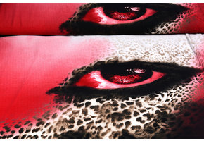 Paneel Lycra Crepe Trico Panterprint Oog Ido Rood
