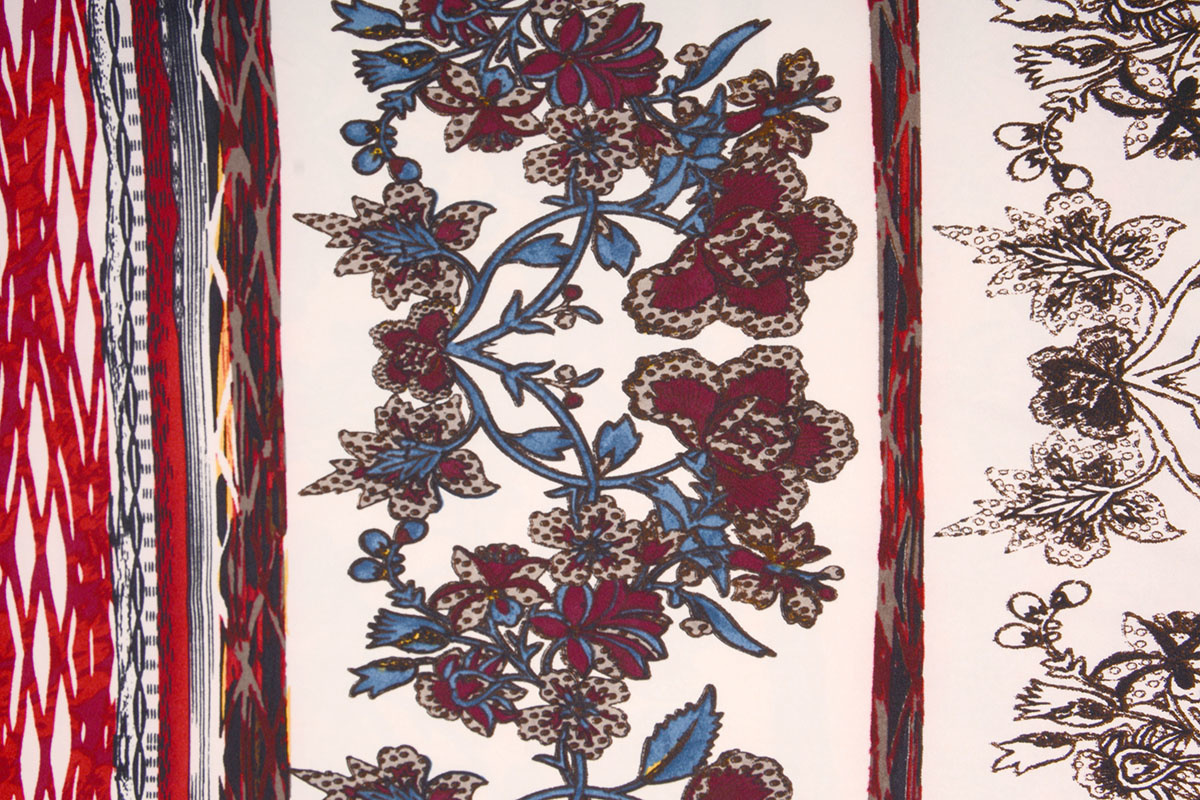 Cotton Jersey Simmer Flowers Ziedi