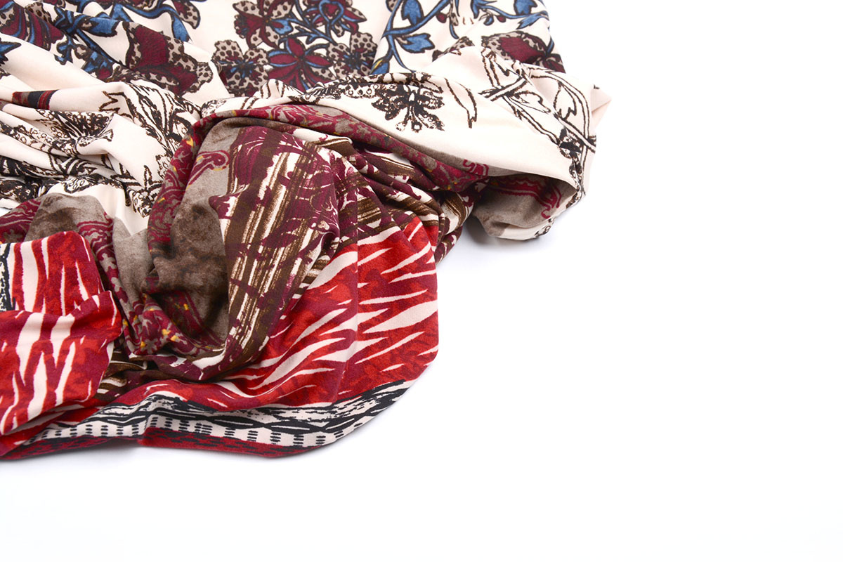 Cotton Jersey Simmer Flowers Ziedi