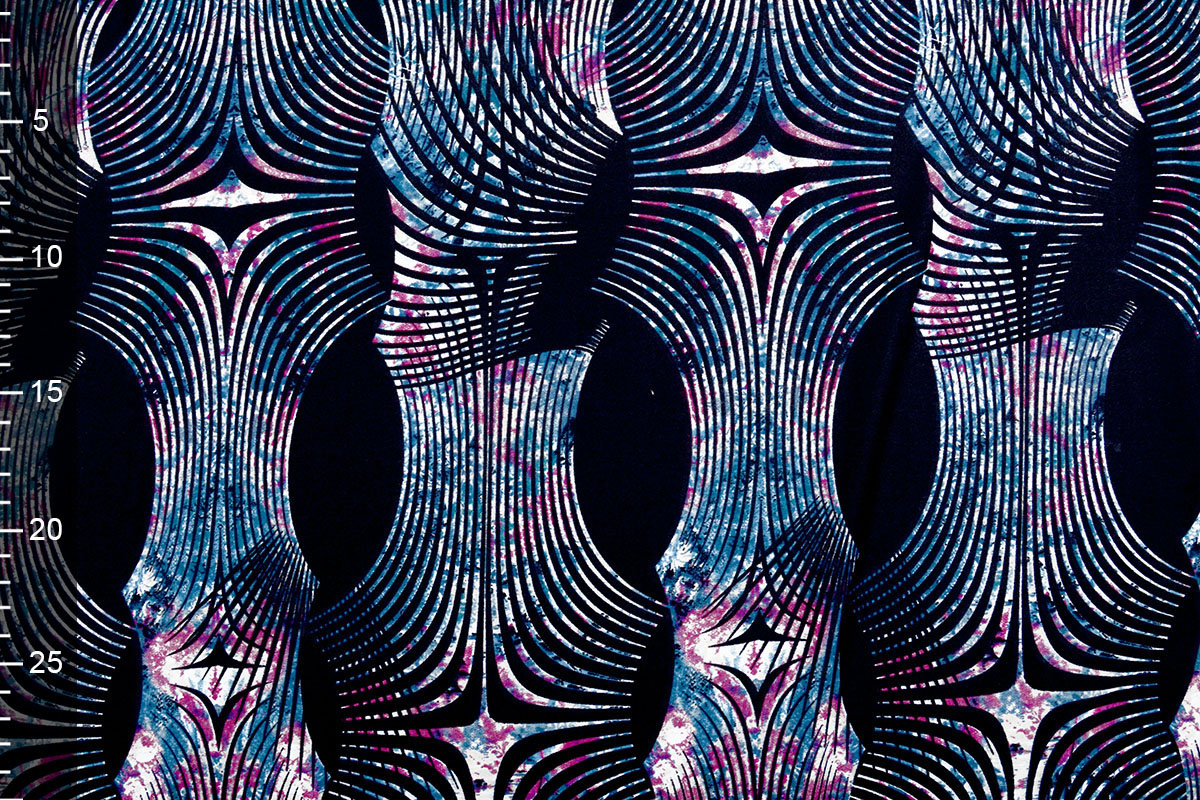Lycra Trikot Simmer Zebra Ori Blau