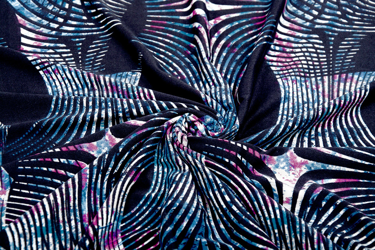 Lycra Trikot Simmer Zebra Ori Blau