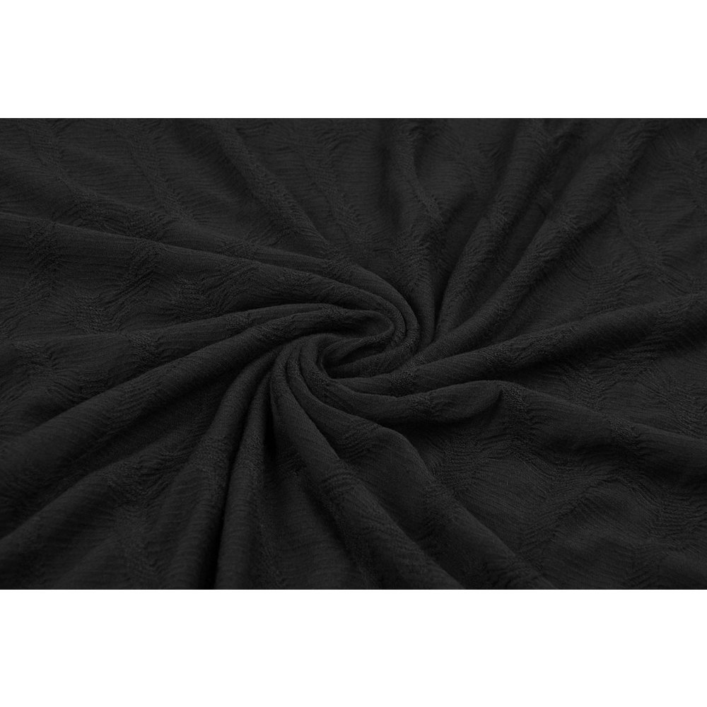 Blockstreifen Baumwollstoff Schwarzer Stoff Blickdicht Rippjersey