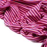 Cotton Jersey Stripe Multi Pink