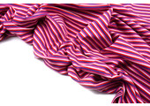 Cotton Jersey Stripe Multi Pink