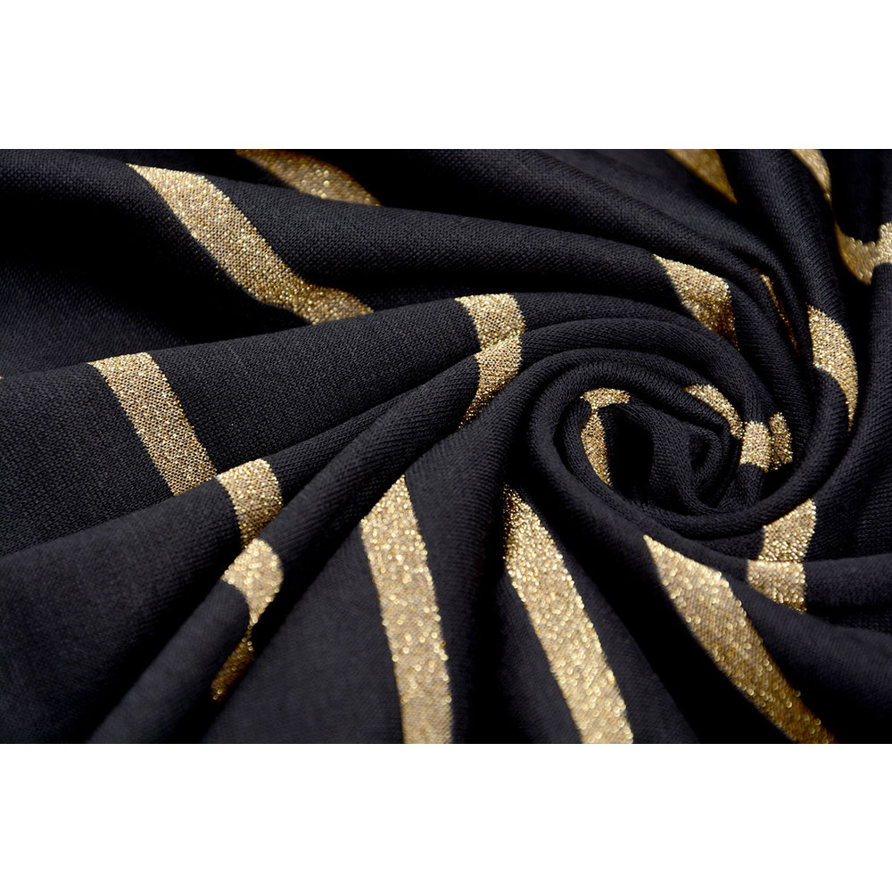 Stretch crepe jersey with gold lurex