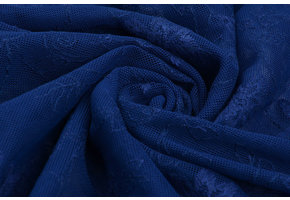 SpitzenStoff Jasmin Blume Kobaltblau