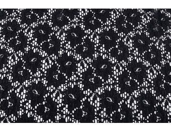 Kant Hibiscus bloem zwart