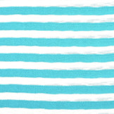 Knitted cotton stripes  Aqua and Creme