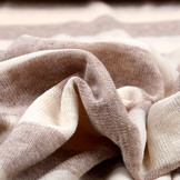 Knitted cotton stripes Sand and Beige