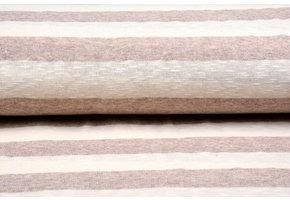 Knitted cotton stripes  Sand and Beige