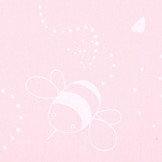 100% Washed Cotton Bee Light Pink