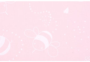 100% Washed Cotton Bee Light Pink