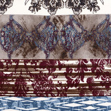 Cotton Jersey Simmer Flowers Blue