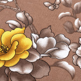 Viscose Hibiscus Bloem Bruin