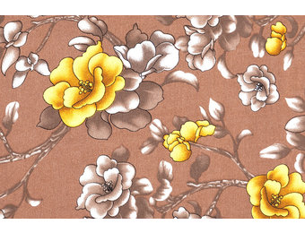 Viscose Hibiscus Flower Brown