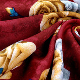 Viscose Grote Rozen Wijnrood