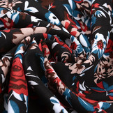 Viscose Little Roses Red