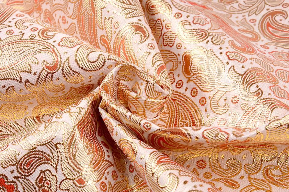 Brokat Orian Gold Orange