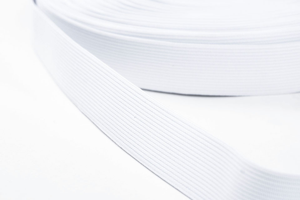 Gummiband Weiß 25 mm