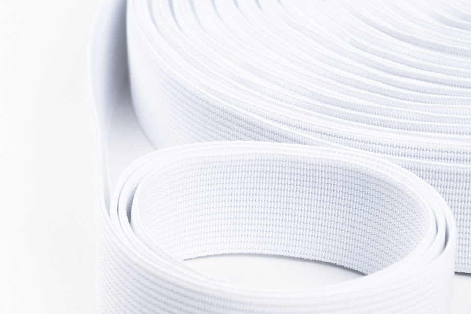 Elastic White 25 mm